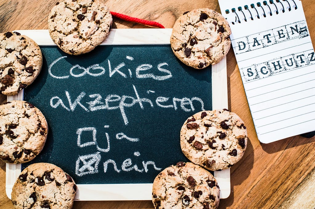 Cookies auf Tafel